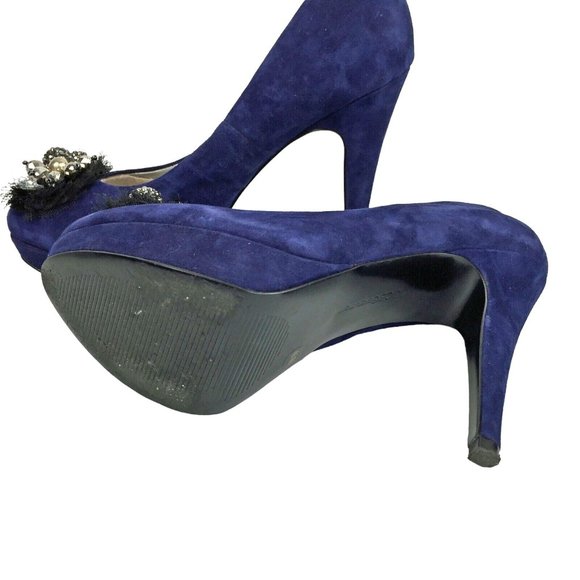 BCBGeneration Scottie Suede Embellished Vamp Platform Stilettos - Picture 7 of 8